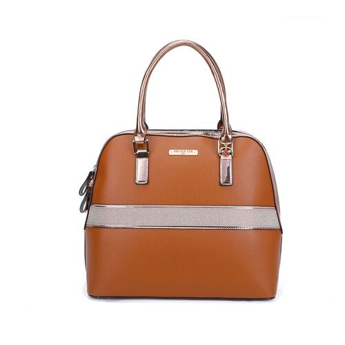 Bolso tipo domo Zip15312 café