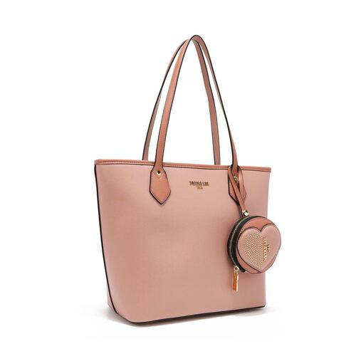 Bolso Nicole Lee tipo tote modelo P16452 color rosa