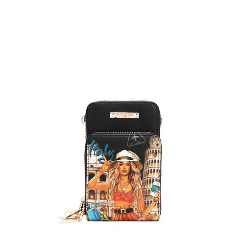 Porta Celular Negro Nicole Lee para Mujer