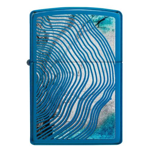Encendedor Zippo con ondas azules
