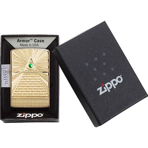 Encendedor Zippo con cristal diseño Ojo de la Providencia
