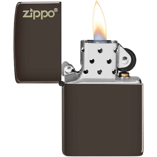 Encendedor Zippo marrón logo zippo