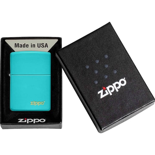 Encendedor zippo turquesa logo Zippo