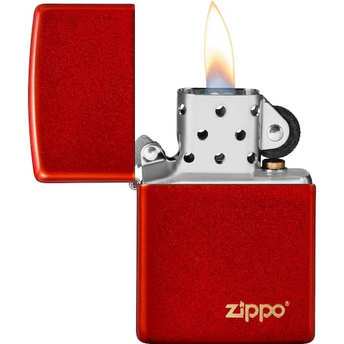 Encendedor zippo rojo metálico logo Zippo