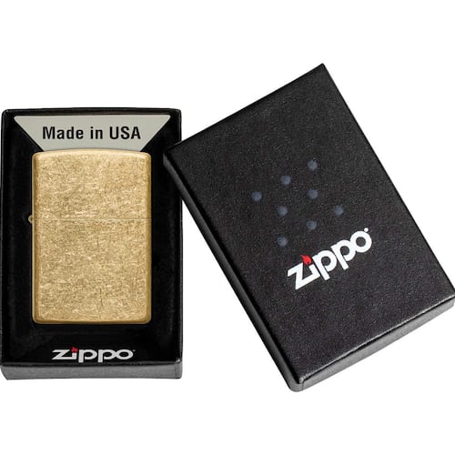 Encendedor Zippo color dorado tumbled brass