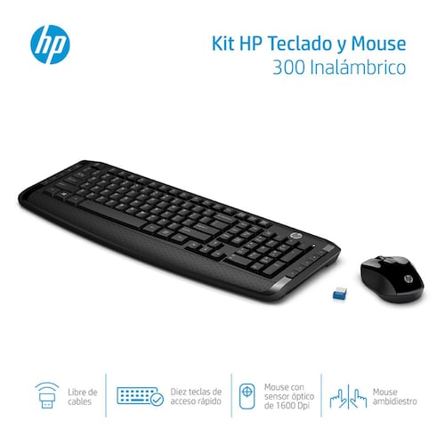 Teclado Mouse HP Negro