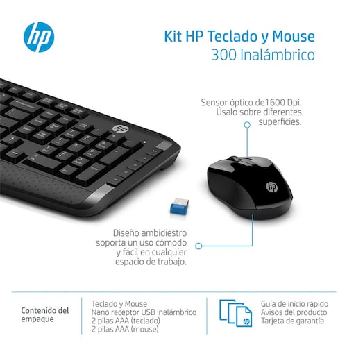 Teclado Mouse HP Negro
