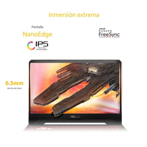 Laptop Gamer Asus TUF Gaming FX505DY-BQ028T 15.6" R5 Negra + Backpack + Mouse