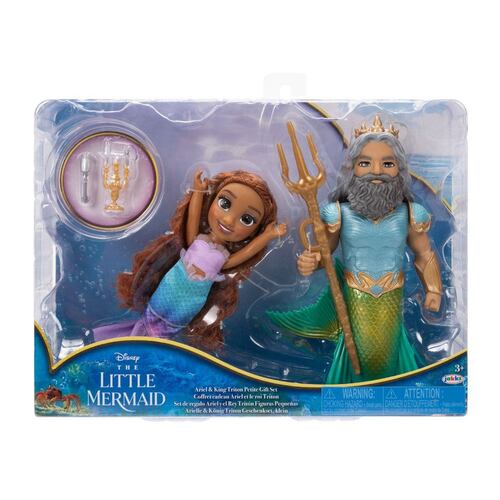 Ariel y Tritón De 6" Little Mermaid Live Action