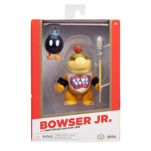 Super Mario Nintendo 4" Bowser Jr. Rainbow Paint Brush