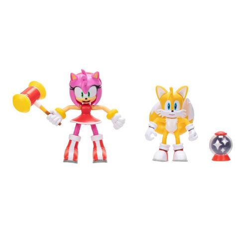 Tails& Amy 2 pack Modern Juego de Figuras 4"