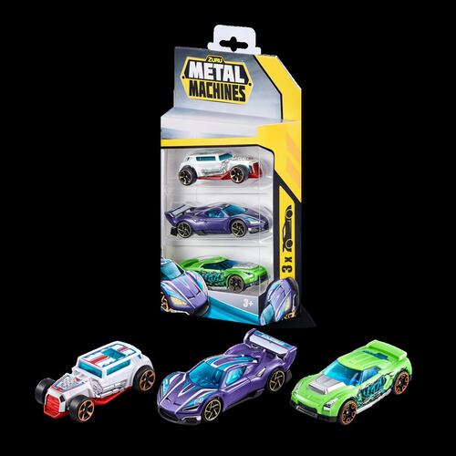 Set Metal Machines Autos a Escala Series 2 de Zuru 3 Piezas