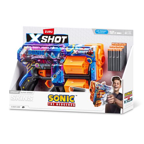 Lanzador de Dardos ZURU  X-Shot  Sonic the Hedgehog Skin