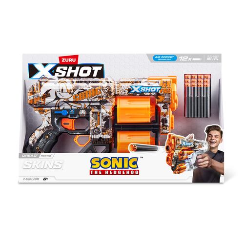 Lanzador de Dardos ZURU  X-Shot  Sonic the Hedgehog Skin