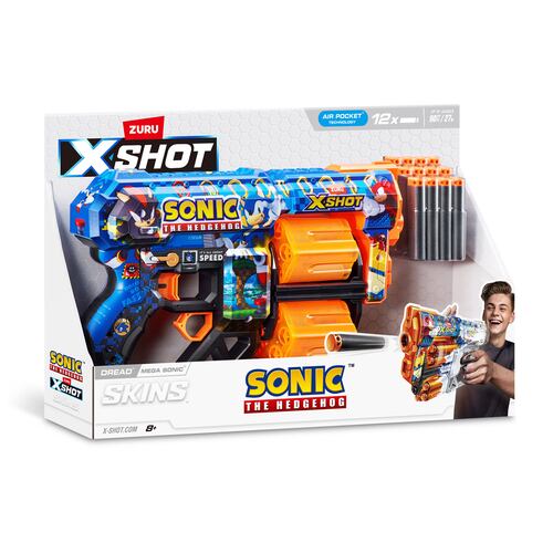 Lanzador de Dardos ZURU  X-Shot  Sonic the Hedgehog Skin