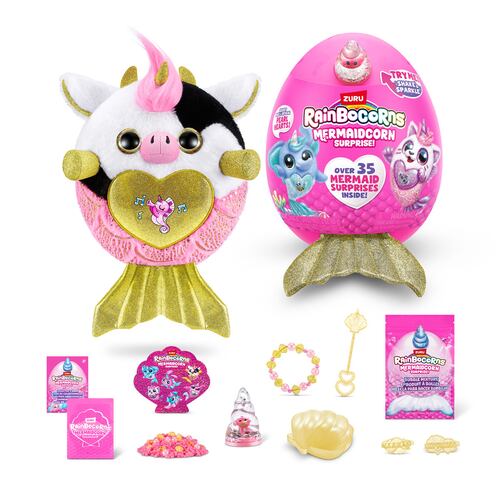 Peluche colecionable ZURU Rainbocorns Mermaidcorn Surprise