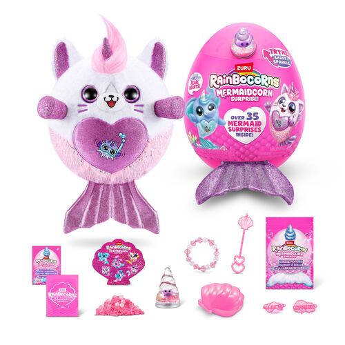 Peluche colecionable ZURU Rainbocorns Mermaidcorn Surprise