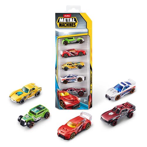 Set Metal Machines Autos a Escala de Zuru 5 Piezas