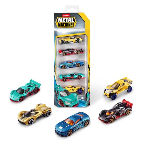 Set Metal Machines Autos a Escala de Zuru 5 Piezas