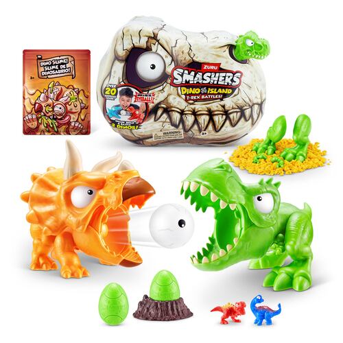 Set de Figuras ZURU Smashers Dino Island T-Rex Battles Mini