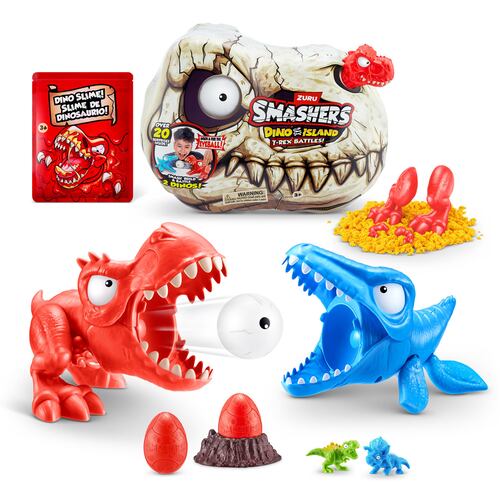 Set de Figuras ZURU Smashers Dino Island T-Rex Battles Mini