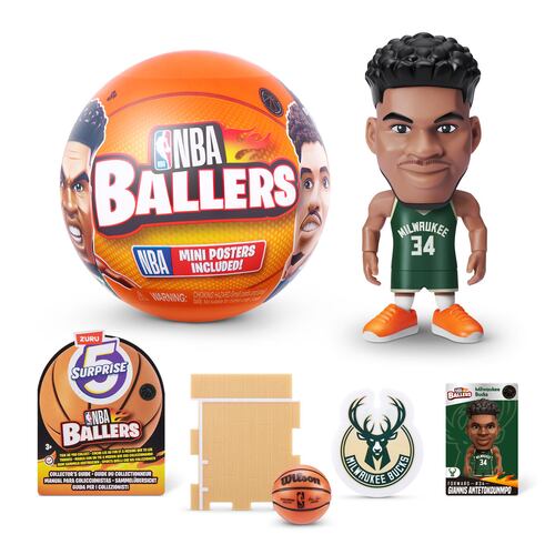 Figura Coleccionable Sorpresa ZURU de Jugadores de la NBA con Accesorios Incluidos