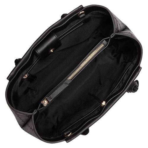 Bolsa satchel Nine West color negro Modelo NPD125006