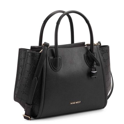 Bolsa satchel Nine West color negro Modelo NPD125006