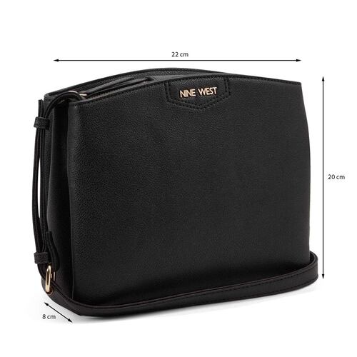 Bolsa cross body Nine West color negro Modelo NGX550770