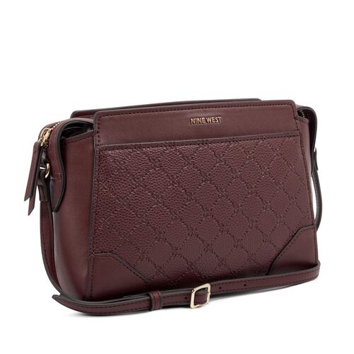 Bolsa cross body Nine West color vino Modelo NDB108570