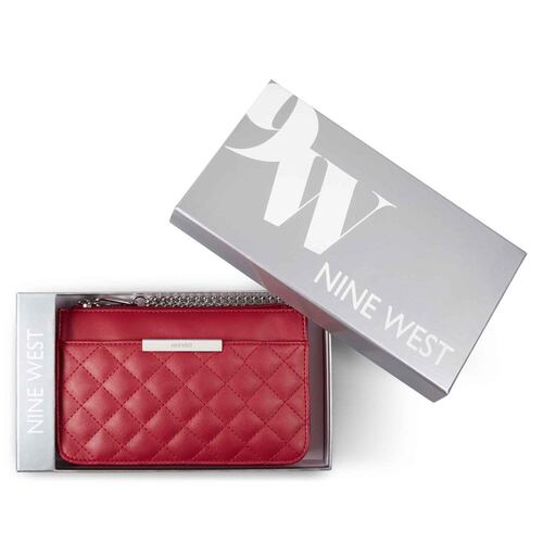 Cartera wristlet Nine west color rojo Modelo NXQ539364