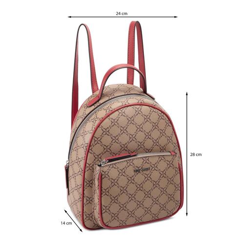 Backpack Nine West color Cafe Multi Modelo NYC549821