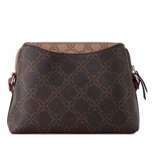 Bolsa cross body NINE WEST color Cafe/Multicolor Modelo NYO542769