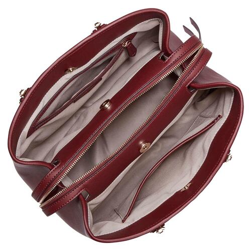 Bolsa satchel color Vino para mujer NINE WEST
