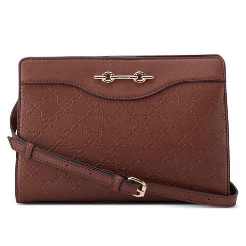 Bolsa cross body color Cafe para mujer NINE WEST