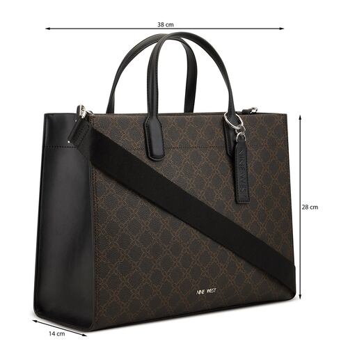 Maletín Laptop Nine West Bag Café Obscuro para Mujer