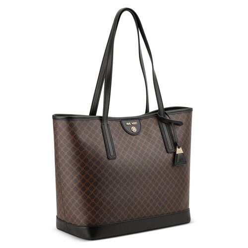 Bolsa Tote Nine West Café con Negro para Mujer