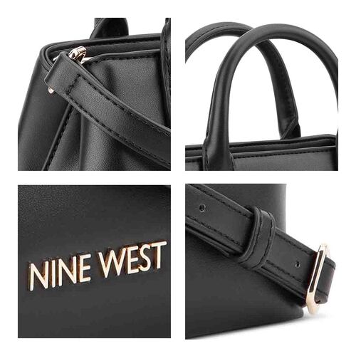 Bolsa Satchel Nine West Negro para Mujer