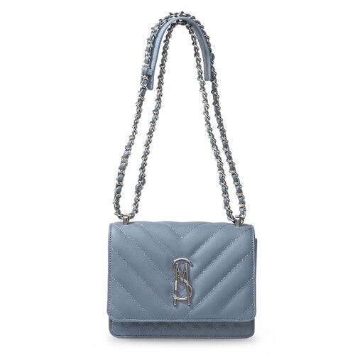 Bolsa Steve Madden crossbody color azul modelo bamara blu