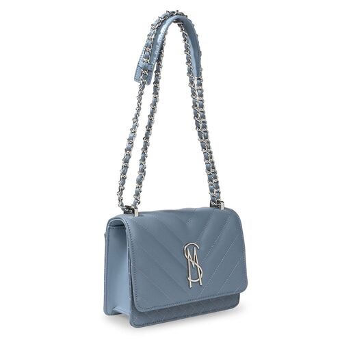 Bolsa Steve Madden crossbody color azul modelo bamara blu