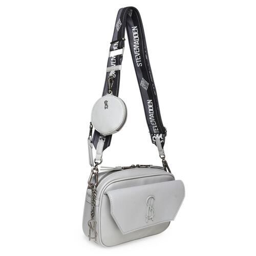 Bolsa Steve Madden camera case color gris blight  gryfa blight  gryfa