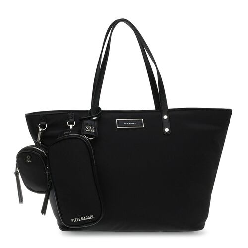 Bolsa Steve Madden tote color negro bjude blkfa