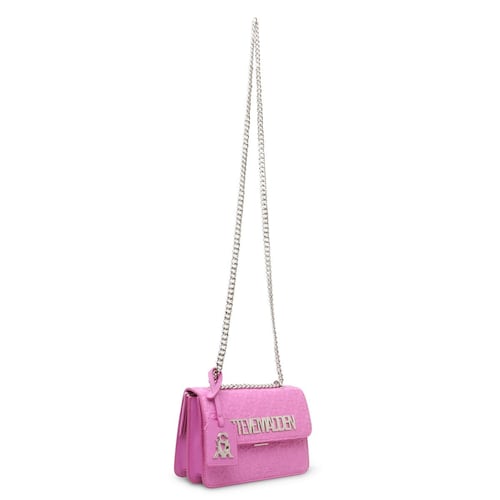 Bolso Steve Madden crossbody capitonado logo color violeta bcoal
