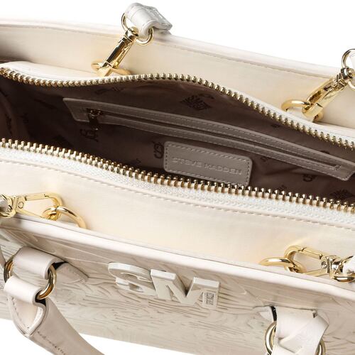 Bolsa Steve Madden tote color blanco bscope  whtfa bscope