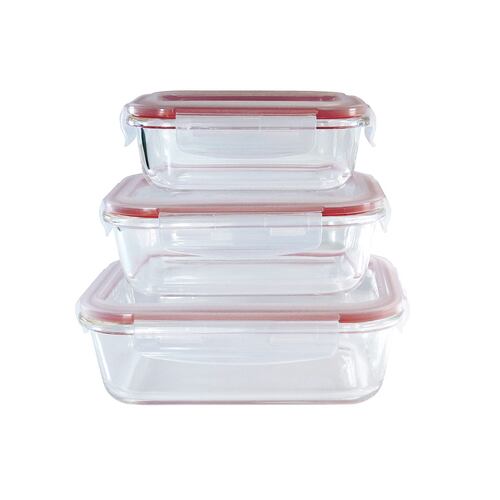 Set De  Contenedores De Vidrio Rectangulares (3 Piezas) Westinghouse