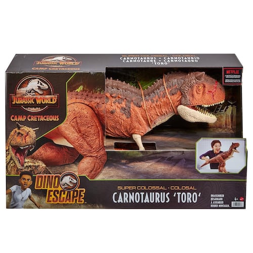 Jurassic World Figuras De Acción, Carnotaurus Toro Super Colosal