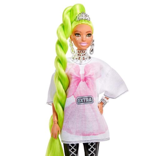 Barbie EXTRA Muñeca Cabello Verde Neon