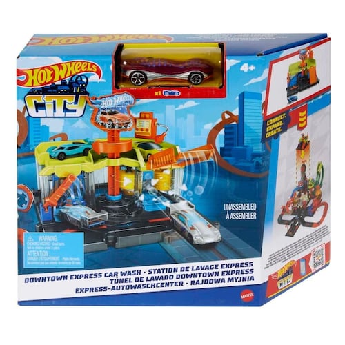 Hot Wheels City Pista de Juguete Autolavado de la Ciudad