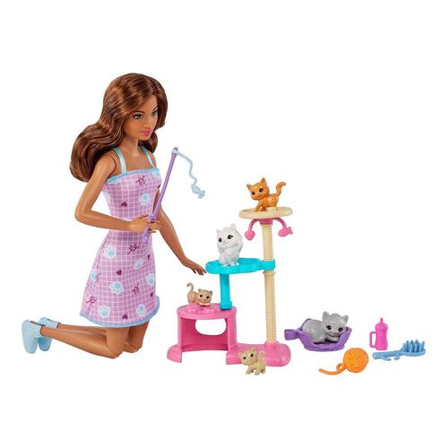 Barbie Muñeca Cuidado de Gatitos