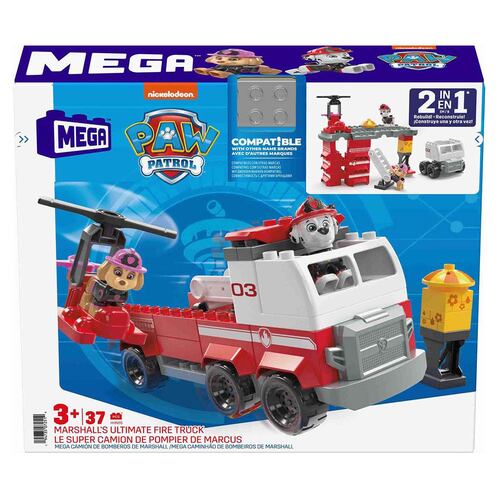 Mega Bloks Paw Patrol Mega Camion de Bomberos de Marshall